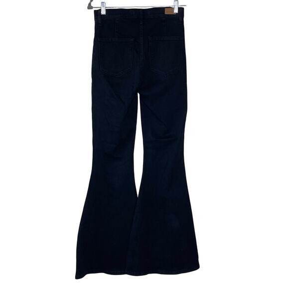 Judy Blue Black Pull On Super Flare Charcoal Wash Stretch Jean Size 5/27 - Picture 2 of 9